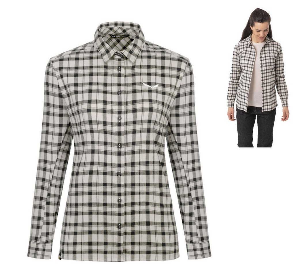 Salewa Kurzarmshirt Salewa - Fanes Flannel 5PL W Long Sleeve Shirt Hemd, weiß schwarz Salewa Kurzarmshirt Salewa - Fanes Flannel 5PL W Long Sleeve Shirt Hemd, weiß schwarz von Salewa