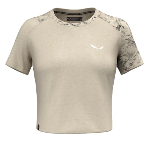 Salewa Lavaredo Hanf Cropped T-Shirt Damen, Beige, M Salewa Lavaredo Hanf Cropped T-Shirt Damen, Beige, M von Salewa