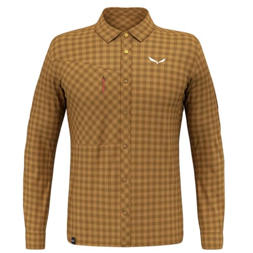 Salewa Puez Dry Long Sleeve Shirt Men, Golden Brown, L von Salewa