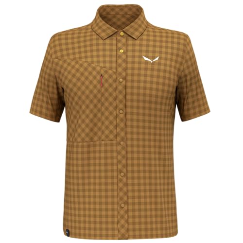Salewa Puez Dry Short Sleeve Shirt Men, Golden Brown, M von Salewa
