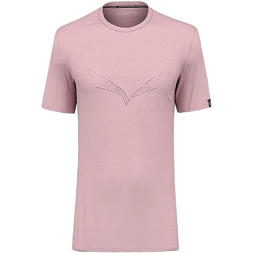 Salewa Puez Eagle Sketch Merino T-Shirt Men, Zephyr Melange, L von Salewa