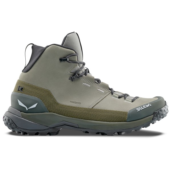 Salewa - Puez Leather Mid PTX - Wanderschuhe Gr 9,5 grau/oliv Salewa - Puez Leather Mid PTX - Wanderschuhe Gr 9,5 grau/oliv von Salewa
