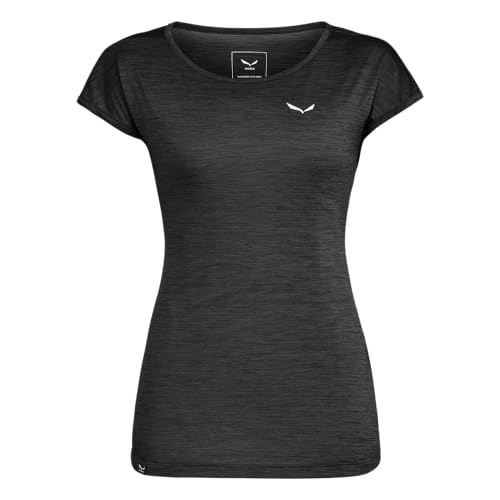 Salewa Puez Melange Dry T-shirt Women, Black out melange, 3XL von Salewa