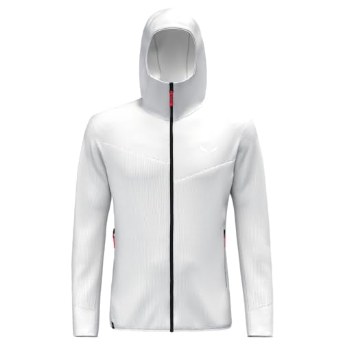 Salewa Puez Waffle Hybrid Polartec Hooded Jacket Men, White, S Salewa Puez Waffle Hybrid Polartec Hooded Jacket Men, White, S von Salewa