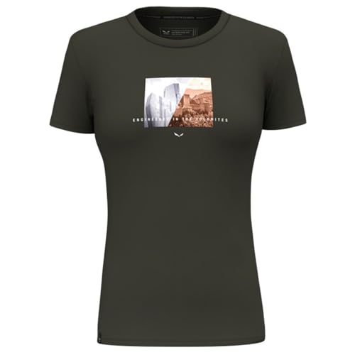 Salewa Pure Design Dry T-Shirt Women, dark Olive, L von Salewa