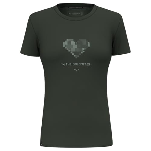 Salewa Damen Pure Heart Dry W T-Shirt, Dark Olive, XXL EU Salewa Damen Pure Heart Dry W T-Shirt, Dark Olive, XXL EU von Salewa