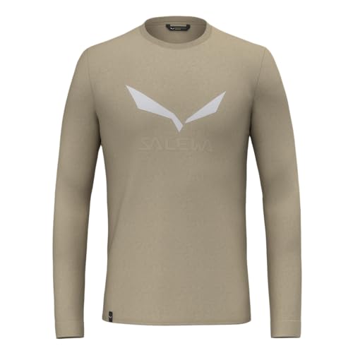 Salewa Herren Solidlogo Dry M L/S Tee. T-Shirt, Quicksand, L EU von Salewa