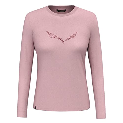 Salewa Damen Solidlogo Dry Longsleeve Tee Women T-Shirt, Zephyr, XS EU von Salewa