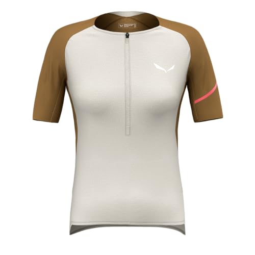 Salewa Damen Vento Am Hz T-shirt W S/S Tee, Oatmeal/7020, L EU Salewa Damen Vento Am Hz T-shirt W S/S Tee, Oatmeal/7020, L EU von Salewa
