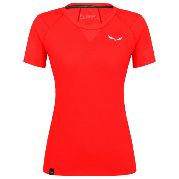 Salewa - Women's Agner AM - Merinoshirt Gr 40 rot von Salewa