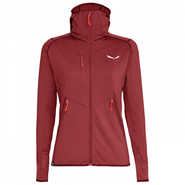 Salewa - Women's Agner Hybrid Polarlite Fullzip Hoody - Fleecejacke Gr 38 rot von Salewa