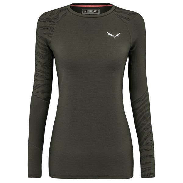 Salewa - Women's Cristallo Warm AMR L/S Tee - Merinounterwäsche Gr 34 grau von Salewa