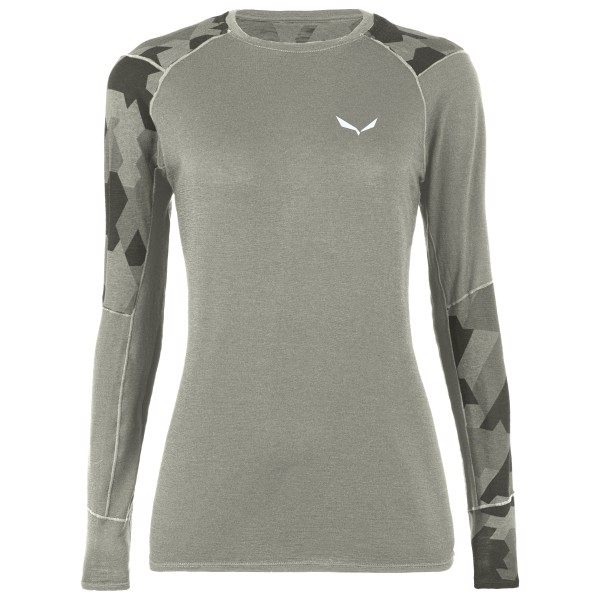 Salewa - Women's Cristallo Warm AMR L/S Tee - Merinounterwäsche Gr 36 grau von Salewa