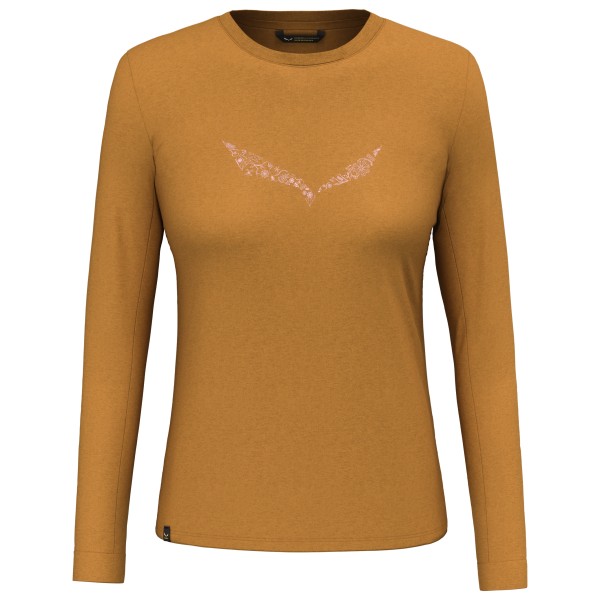 Salewa - Women's Solidlogo Dry L/S Tee - Funktionsshirt Gr 36 braun von Salewa