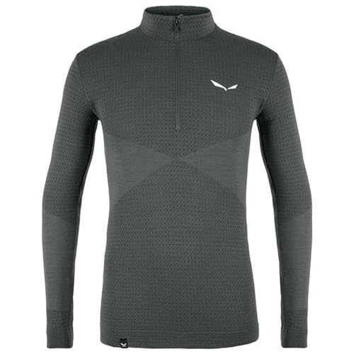 Salewa Zebru Responsive Half Zip Men's Tee , onyx, L Salewa Zebru Responsive Half Zip Men's Tee , onyx, L von Salewa