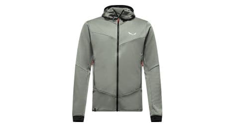 herren fleecejacke salewa sella crevasse hoodie grau von Salewa