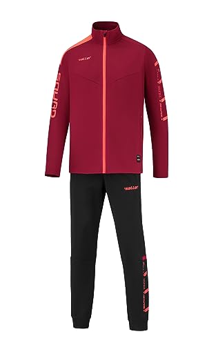 Saller Glanz-Trainingsanzug »sallerSquad50« 176 dunkelrot-Neonorange Gr. L Saller Glanz-Trainingsanzug »sallerSquad50« 176 dunkelrot-Neonorange Gr. L von Saller