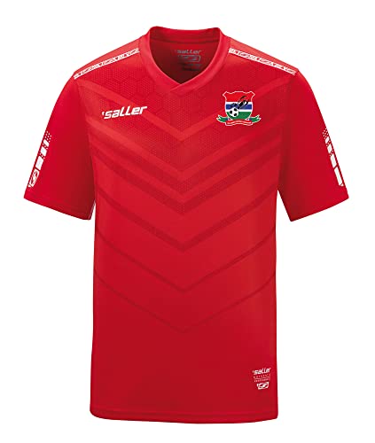 Saller Heimtrikot Gambia Football Federation – Afrika-Cup 2022 160 rot Gr. S Saller Heimtrikot Gambia Football Federation – Afrika-Cup 2022 160 rot Gr. S von Saller