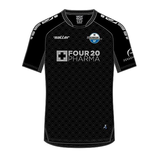 Saller SC Paderborn 07 Heimtrikot 2023/24 390 schwarz-grau Gr. XXXXL Saller SC Paderborn 07 Heimtrikot 2023/24 390 schwarz-grau Gr. XXXXL von Saller