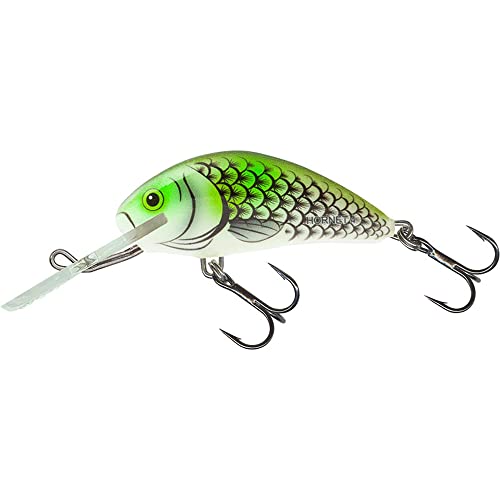 Salmo Hornet Sinking Wobbler Angelköder Größe 3.5cm / 2.6g / sinkend / 1.5m-2.0m, Farbe Olive Hot Spot von Salmo