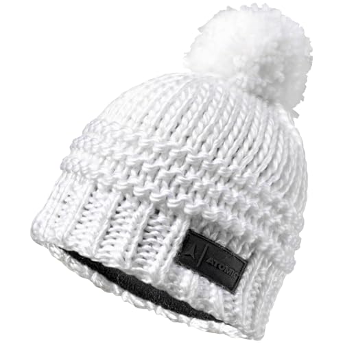 ATOMIC W ALPS POM BEANIE - Weiß - Mütze für Erwachsene - Wintermütze mit Fleece-Stirnband - Bequeme & atmungsaktive Mützen - Warme Bommelmütze aus hautsympathischem Material von Salomon