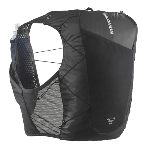 Salomon Active Skin 12 Unisex Hydrationsweste Trail running Wandern MTB mit Hydrationsflaschen, Einfache Flüssigkeitszufuhr, Präzise Passform, Optimierte Verstaumöglichkeiten, Schwarz, M Salomon Active Skin 12 Unisex Hydrationsweste Trail running Wandern MTB mit Hydrationsflaschen, Einfache Flüssigkeitszufuhr, Präzise Passform, Optimierte Verstaumöglichkeiten, Schwarz, M von Salomon