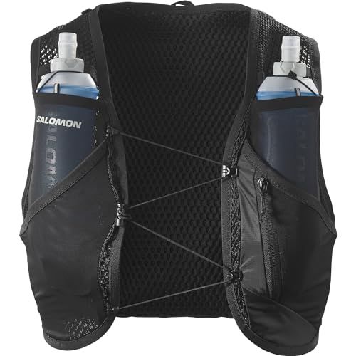 Salomon Active Skin 8 Unisex Hydrationsweste Trail running Wandern MTB mit Hydrationsflaschen, Einfache Flüssigkeitszufuhr, Präzise Passform, Optimierte Verstaumöglichkeiten, Schwarz, M Salomon Active Skin 8 Unisex Hydrationsweste Trail running Wandern MTB mit Hydrationsflaschen, Einfache Flüssigkeitszufuhr, Präzise Passform, Optimierte Verstaumöglichkeiten, Schwarz, M von Salomon