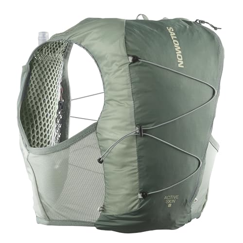 Salomon Active Skin 8 Unisex Hydrationsweste Trail running Wandern MTB mit Hydrationsflaschen, Einfache Flüssigkeitszufuhr, Präzise Passform, Optimierte Verstaumöglichkeiten, Grün, L Salomon Active Skin 8 Unisex Hydrationsweste Trail running Wandern MTB mit Hydrationsflaschen, Einfache Flüssigkeitszufuhr, Präzise Passform, Optimierte Verstaumöglichkeiten, Grün, L von Salomon