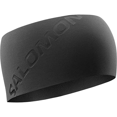 Salomon Winter Training Stirnband Unisex, wärmend, Top Passform, Voll ausgestattet, Deep Black, Shiny Black, Einheitsgröße von Salomon