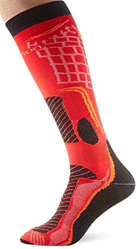 Salomon, 1 Paar hohe Socken, Unisex, X PRO, Polyamid/Polypropylen, Größe: S (36-38), Rot (Valiant Poppy/Cherry Tomato), LC1250200 von Salomon