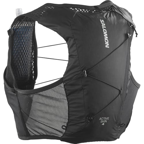 Salomon Active Skin 4 Unisex Hydrationsweste Trail running Wandern MTB mit Hydrationsflaschen, Einfache Flüssigkeitszufuhr, Präzise Passform, Optimierte Verstaumöglichkeiten, Schwarz, M Salomon Active Skin 4 Unisex Hydrationsweste Trail running Wandern MTB mit Hydrationsflaschen, Einfache Flüssigkeitszufuhr, Präzise Passform, Optimierte Verstaumöglichkeiten, Schwarz, M von Salomon