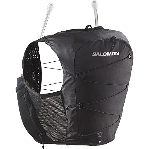 Salomon Active Skin 8 Laufweste mit Flaschen Damen, lange Haltbarkeit, einfache Hydratation, optimierte Fächer, Schwarz, Black, XS von Salomon