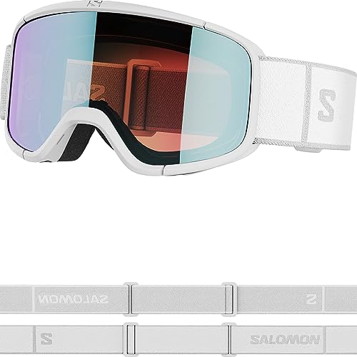 Salomon Aksium 20 S Photochrome Unisex-Brille Ski Snowboarden, Tolle Passform und Komfort, Haltbarkeit und Automatisch Optimierte Sicht, Weiß, Einheitsgröße von Salomon