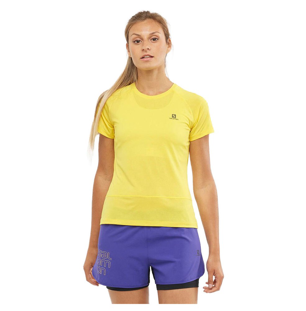 Salomon Cross Run Short Sleeve T-shirt Gelb XL Frau von Salomon