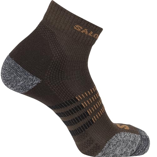 Salomon Elevation Quarter Unisex-Socken, Brown, 42-44 von Salomon