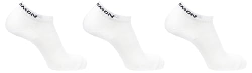 Salomon Flow Low 3-pack Unisex Socken, Rutschfester Sitz, Schützender Komfort, Dämpfung, Weiß, 39-41 von Salomon