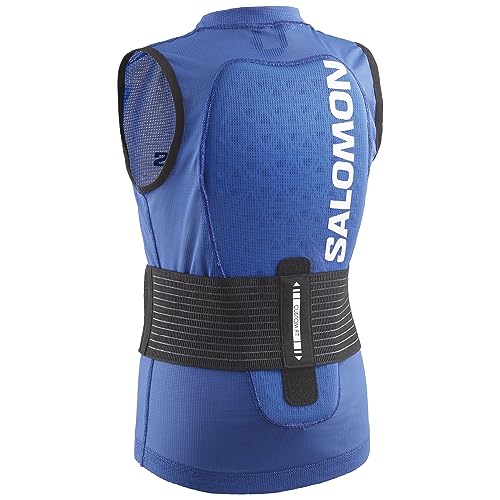Salomon Flexcell Pro Vest Ski Snowboarden MTN Kinder Rückenschutz, Anpassbarer Schutz, Atmungsaktivität und Einfach Anzupassen, Blau, JM von Salomon