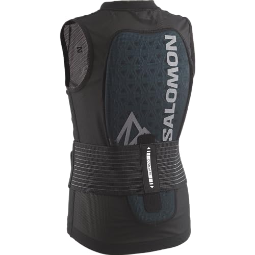 Salomon Flexcell Pro Vest Ski Snowboarden MTN Kinder Rückenschutz, Anpassbarer Schutz, Atmungsaktivität und Einfache Anpassung, Schwarz, JS von Salomon
