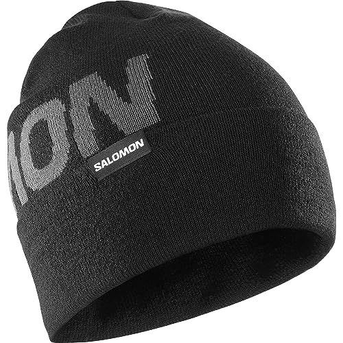 Salomon Hermitage Beanie Unisex-Mütze Ski Snowboarden, Winterwärme, Vielseitiger Tragekomfort und Weicher Komfort, Schwarz, Einheitsgröße Salomon Hermitage Beanie Unisex-Mütze Ski Snowboarden, Winterwärme, Vielseitiger Tragekomfort und Weicher Komfort, Schwarz, Einheitsgröße von Salomon