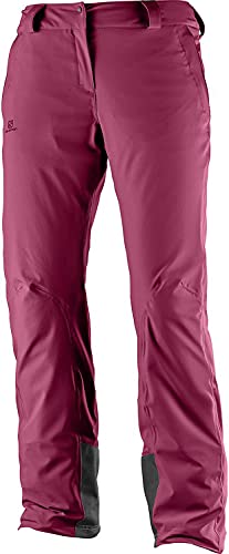 Salomon Icemania Damen-Hose, Kirschrot, Größe M/Normale Schrittlänge von Salomon