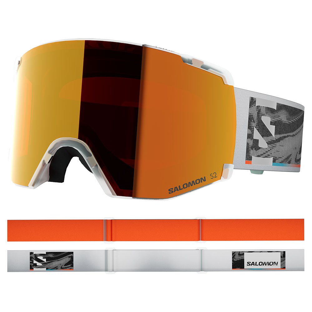 Salomon S/view Ski Goggles Weiß,Orange ML Mid Red/CAT2 von Salomon