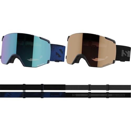 Salomon S/view Unisex-Brille Ski Snowboarden & S/view Access Unisex-Brille Ski Snowboarden, Erweitertes Sichtfeld, Augenermüdung und Blendreduzierung und kein Beschlagen mehr, Schwarz, Einheitsgröße von Salomon