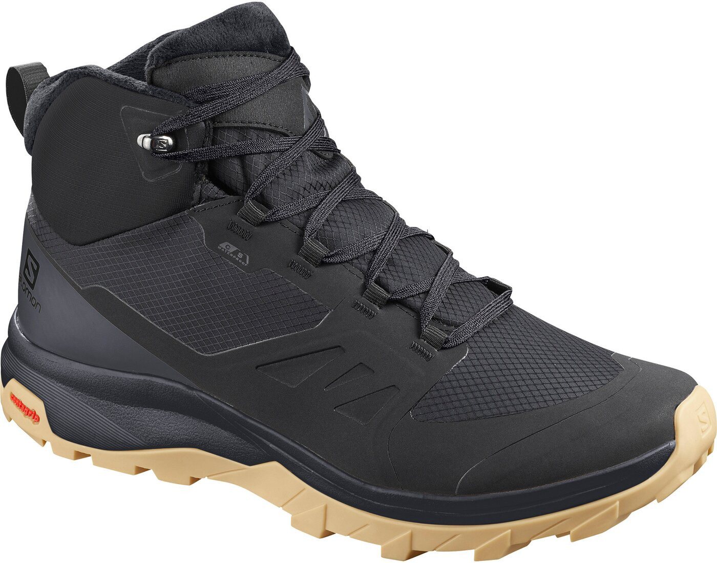 Salomon SHOES OUTsnap CSWP Black/Ebony/Gum1 000 Black/Ebony/GUM1A Wanderschuh von Salomon