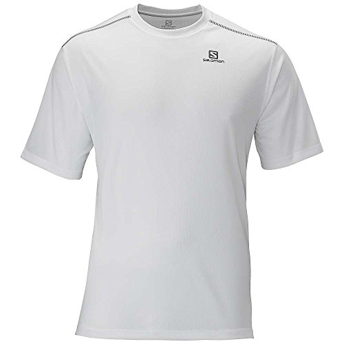 Salomon Stroll Logo T-Shirt/Sport Shirt für Man Medium weiß von Salomon