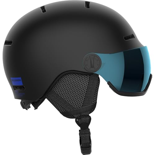 Salomon Orka Visor Kinder Helm Ski Snowboarden, Integrierter Komfort, einfach anzupassende Passform und leicht, Schwarz, KL 5659 Salomon Orka Visor Kinder Helm Ski Snowboarden, Integrierter Komfort, einfach anzupassende Passform und leicht, Schwarz, KL 5659 von Salomon