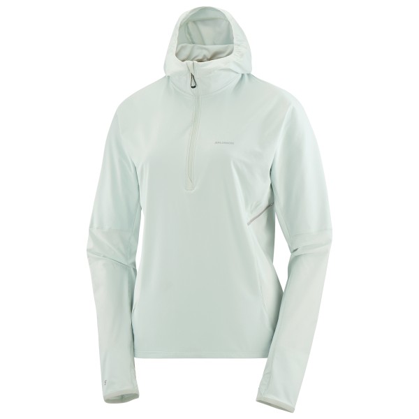 Salomon - Women's Sense Aero Hybrid Half Zip Hoodie - Fleecepullover Gr S grau von Salomon