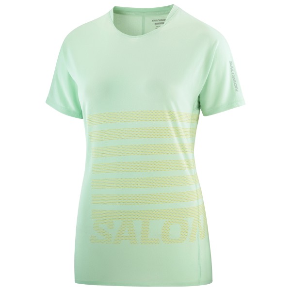 Salomon - Women's Sense Aero S/S Tee GFX - Laufshirt Gr S grün von Salomon