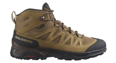 salomon x ward leather mid gore tex trailrunning schuhe braun schwarz von Salomon