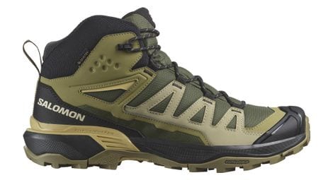 wanderschuhe salomon x ultra 360 mid gtx khaki schwarz von Salomon