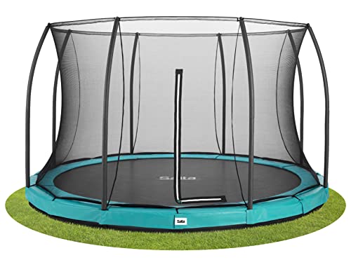 Salta Comfort Edition Ground - Bodentrampolin mit Sicherheitsnetz - ø427cm - Rund - Grün von Salta